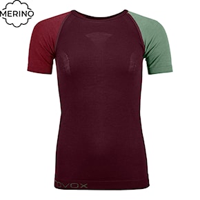Base Layer Top ORTOVOX Wms 120 Competition Light Ss dark wine 2022