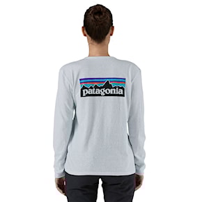 Koszulka Patagonia W's L/S P-6 Logo Responsibili-Tee white 2025