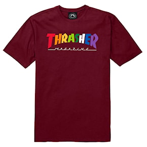 T-Shirt Thrasher Rainbow Mag maroon 2022