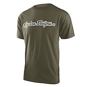 T-shirt Troy Lee Designs Signature SS military green 2024