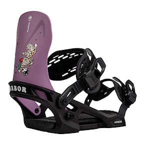 Vázání na snowboard Arbor Sapling black/purple 2025