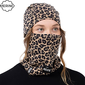 Eivy Hinge Merino Wool Balaclava leopard