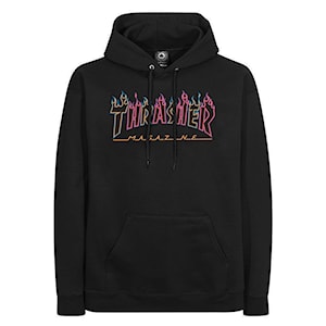 Thrasher Double Flame Logo Hood black