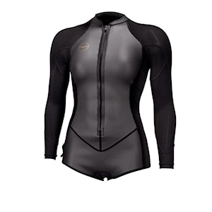 O'Neill Wms Bahia 2/1 Front Zip L/S Short Spring glide black/black