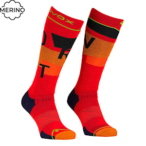 ORTOVOX Freeride Long Socks Cozy Men's cengia rossa