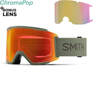 Smith Squad XL fatigue green | cp ed red mirror+cp storm yellow