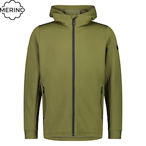 Mons Royale Arcadia Merino Fleece Hoody dark olive