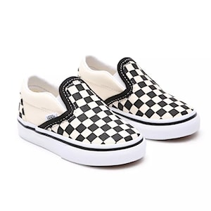Vans Toddler Classic Slip-On black&white checkerboard/white
