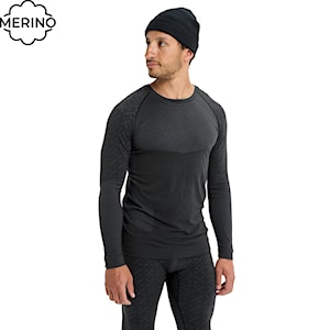 Burton [ak] Slokar Merino Base Layer Crew true black/grey cloud