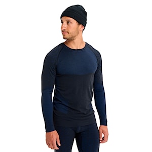 Burton Slokar Merino Base Layer Crew true black/grey cloud