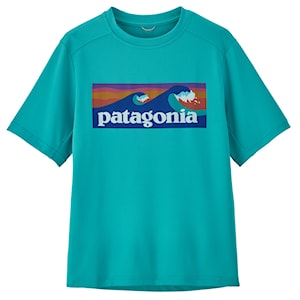 Patagonia K's Capilene Silkweight T-Shirt boardshort logo: subtidal blue