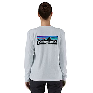 Patagonia W's L/S P-6 Logo Responsibili-Tee white