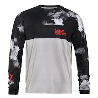Bike Jersey Horsefeathers Quantum LS greyscale 2023