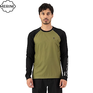 Bike dres Mons Royale Tarn Merino Bike Wind Jersey fern/black 2025