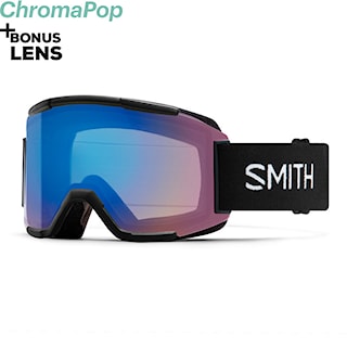 Snowboard Goggles Smith Squad black | cp storm rose red flash+yellow 2025