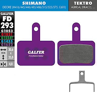 Brzdové doštičky Galfer E-Bike FD293 G1652 Shimano, Tektro, TRP