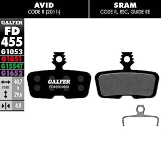 Brzdové doštičky Galfer Performance FD455 G1053 Avid/SRAM