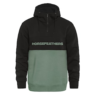 Hoodie Horsefeathers Fulton black/iceberg green 2025