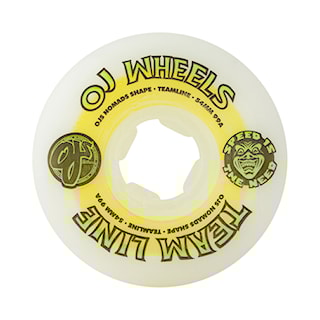 Skateboard kółka OJ 54 mm Team Line Original White Yellow/Green Hardline 99A 2024