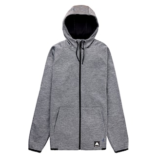 Technická mikina Burton Crown Weatherproof FZ true black heather 2026