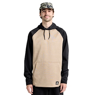 Technická mikina Burton Crown Weatherproof PO summit taupe heather/true black 2026