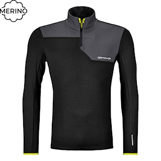 Bluza techniczna ORTOVOX Fleece Light Zip Neck black raven 2026