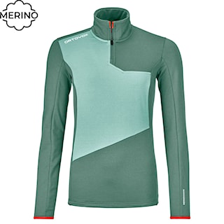 Technical Hoodie ORTOVOX Wms Fleece Light Zip Neck arctic grey 2025