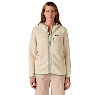 Technická mikina Patagonia W's Retro Pile Hoody natural w/ellwood green 2026