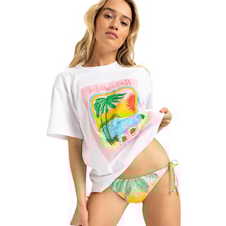 Tričko Roxy Atlas Hangloose bright white hawaii 2025