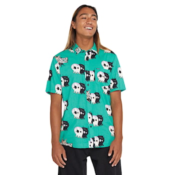 Shirt Volcom Entertainment Pepper SS scrubs green | Snowboard Zezula