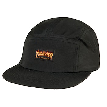 Cap Thrasher Flame Logo 5-Panel black | Snowboard Zezula