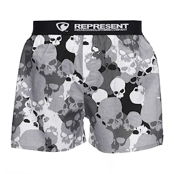 Boxer Shorts Represent Mike Urban Skull grey | Snowboard Zezula