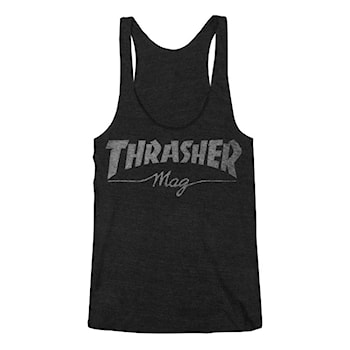 T Shirt Thrasher Girl Mag Logo Racerback Black Snowboard Zezula