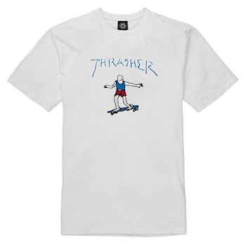 T-shirt Thrasher Gonz Logo white/blue Snowboard Zezula