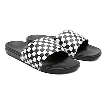 Slide Sandals Vans La Costa Slide On checkerboard true white black Snowboard Zezula