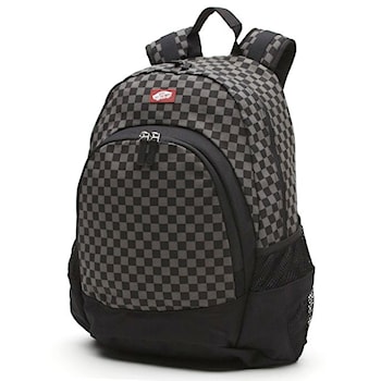 vans checkerboard van doren backpack charcoal/black
