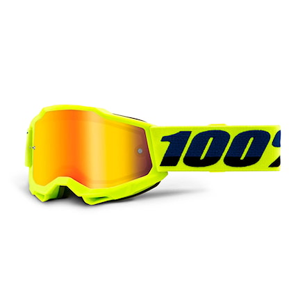 Okulary rowerowe 100% Accuri Youth fluo yellow | mirror red 2021 - 1