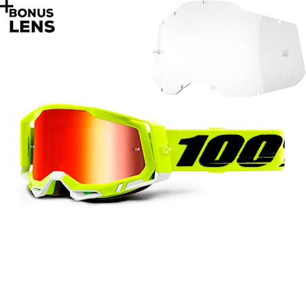 Bike Sunglasses and Goggles 100% Racecraft 2 yellow | mirror red 2022 - 1