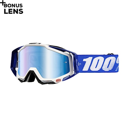 Okulary rowerowe 100% Racecraft cobalt blue | mirror blue 2020 - 1