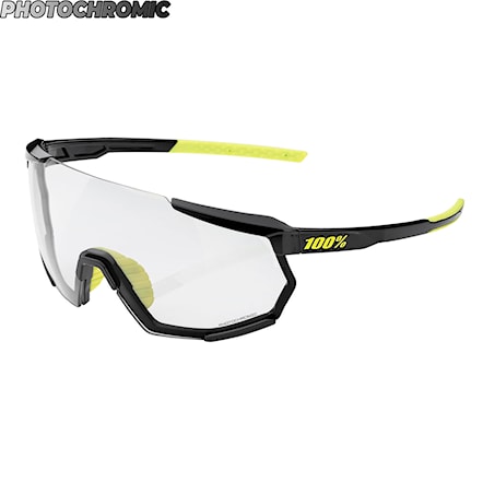 Okulary rowerowe 100% Racetrap 3.0 gloss black | photochromatic 2022 - 1
