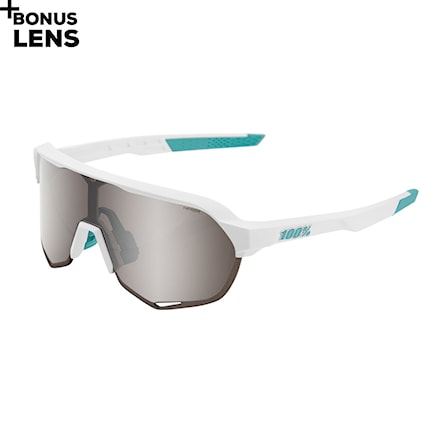 Bike Sunglasses and Goggles 100% S2 bora hans grohe white | hiper silver mirror 2021 - 1