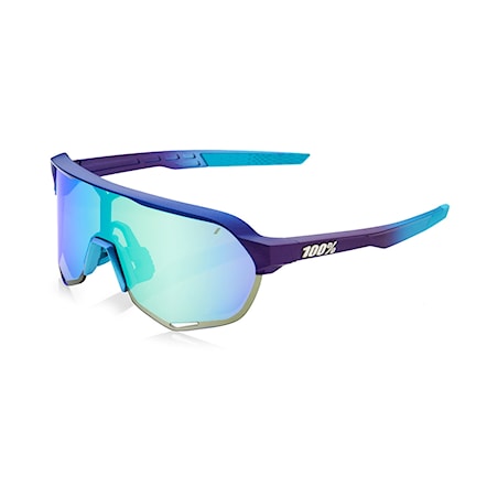 Bike Sunglasses and Goggles 100% S2 into the fade | blue topaz multi mirror 2020 - 1