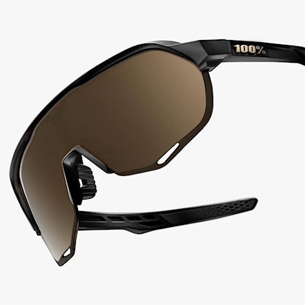 Okulary rowerowe 100% S2 matte black | soft gold mirror 2024 - 4