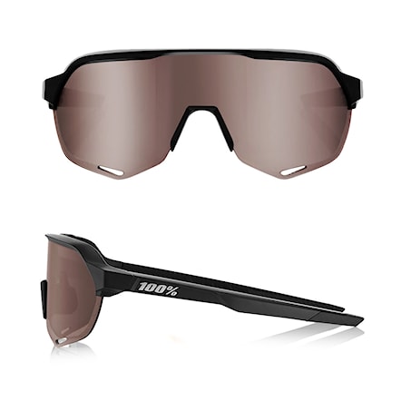 Bike brýle 100% S2 soft tact black | hiper crimson silver mirror 2023 - 2