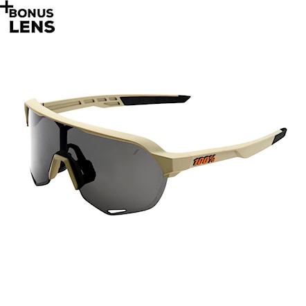 Bike Sunglasses and Goggles 100% S2 soft tact quicksand | smoke 2020 - 1