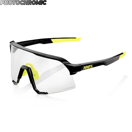 Bike Sunglasses and Goggles 100% S3 gloss black | photochromic 2023 - 1