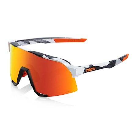 Bike brýle 100% S3 soft tact grey camo | hiper red multi mirror 2024 - 1
