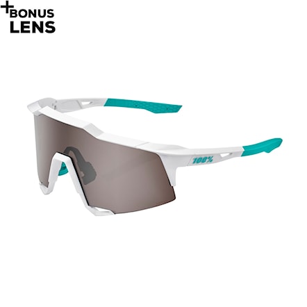 Bike Sunglasses and Goggles 100% Speedcraft bora hans grohe white | hiper silver  mirror 2020 - 1