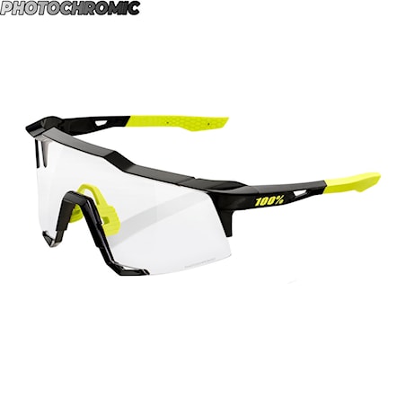 Bike Sunglasses and Goggles 100% Speedcraft gloss black | photochromatic 2020 - 1