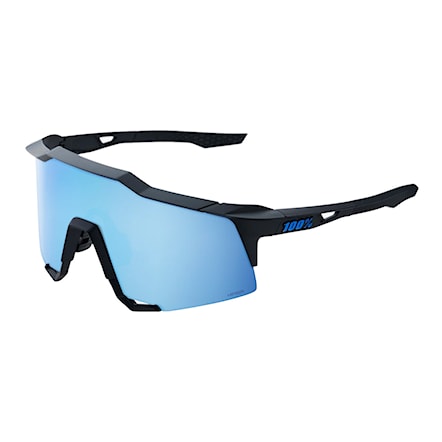 Okulary rowerowe 100% Speedcraft matte black | hiper blue multilayer mirror 2025 - 1